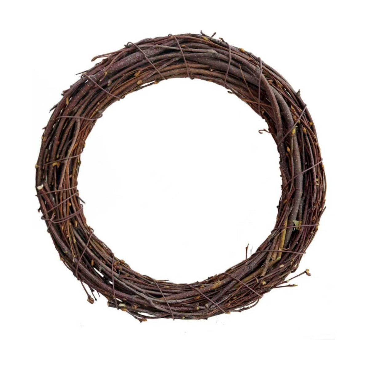 12 Inch Handmade Natural Twig Wreath Birch Branch Wreath Grapevine Style Wreath Form for DIY Crafts Front Door Decor Farmhouse Wedding Christmas