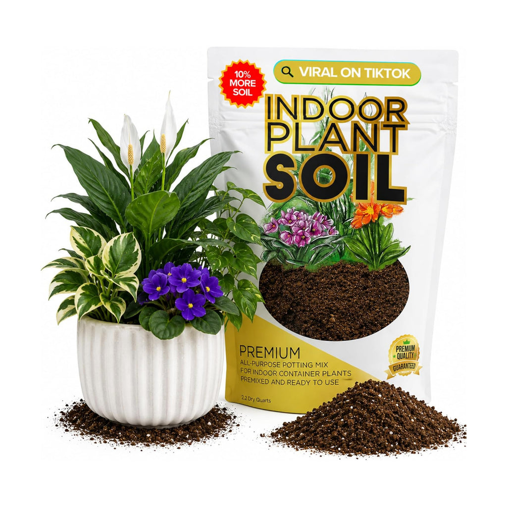 Leaves & Soul Indoor Plant Soil 8.2 Qt Houseplant Potting Soil for Indoor