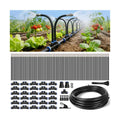100-FT1/2-inch Tubing High-Flow Adjustable Irrigation System for the Garden | with 60 Nozzles, Dual-Side Watering Kit
