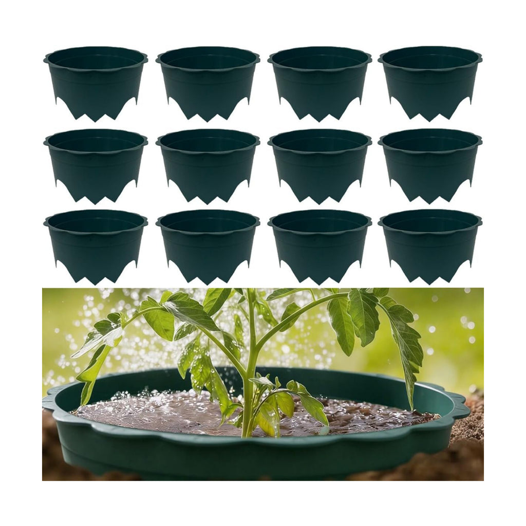 12pcs Planting Grow Rings, 10IN Round Edging Planting Protective Rings for Watering Vegetable, Herb, Flower, Circle