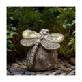 Solar Dragonfly Garden Statues & Light, Outdoor Resin Yard Figurine Decor | Solar Powered IP65 Waterproof Garden