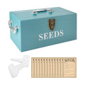 Coolrunner Wood Seed Saving Box, Seed Storage Organizer Case