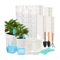 30 Pack 2" 2.5" Small Self Watering Pots for Indoor Plants Clear Mini Self Watering Plant Pot with Water Level Drainage
