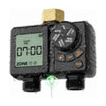 MIXC Rechargeable 2-Zone Water Timer, Full-Body IPX6 Sprinkler Timer - Over One Year Runtime - Save Water & Money, Drip