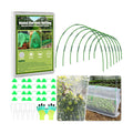 Tetutor Garden Mesh Netting Kit,7 Sets Wide Garden Hoops with 10x30 ft Garden Covers Bird Netting& 12 Clips, Garden
