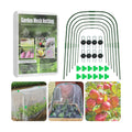Garden Mesh Netting Kit for Raised Beds, 10 * 30 FT Ultra Fine Plant Netting Covers with 6 Pcs Wide Garden Hoops & 12