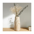 Natural Wood Vase for Dried Flowers – 12 Inch Decorative Table Vase