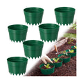 6 Pcs Plant Grow Rings 8 Inch PP Weed Barrier Rings | with Water Reservoir for Flower Beds Vegetable Gardens Fall