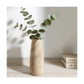 Natural Wood Vase for Dried Flowers – 9 Inch Decorative Table Vase