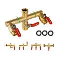 Hose Splitter 3 Way Heavy Duty Brass Garden Hose Splitter with 360° Rotatable, 304 Stainless Steel Long Handle Outdoor