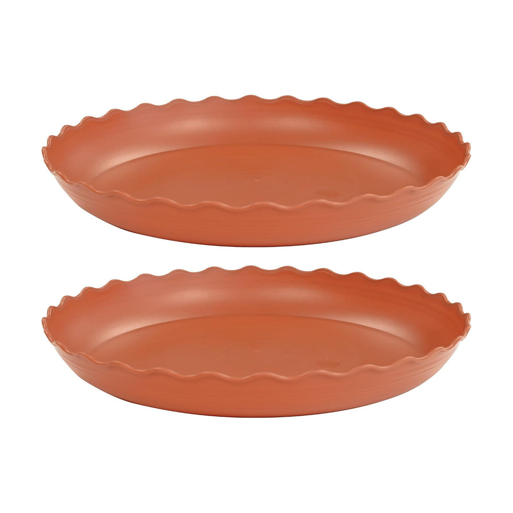 2 Pack of 22 inch Plant Saucer Plant Tray, Plastic Plant Saucer, Heavy Duty Plant Tray for Pots, Plant Saucers for