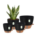 Self Watering Pots with Water Level Indicator, 12" 10" 9" 8" Large Plastic Flower Pots with Mesh Drainage Hole and