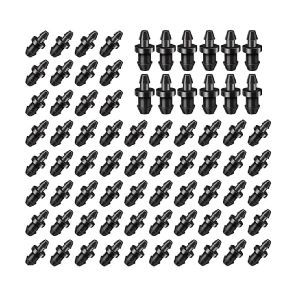 400 Pieces Drip Irrigation 1/4" Barbed Tubing End Plugs,Barbed Connectors End Cap for Drip or Sprinkler Systems