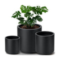 homenote 13.2/10.5/8.5 Inch Large Plastic Flower Pots with Drainage (3 Pcs)