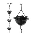 Gardzen Aluminum Rain Chain for Gutter | 8.5 Feet Decorative Rainchain with 13 Flower Cups, Heavy Duty Outside Rain