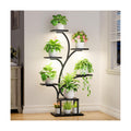 BACEKOLL Plant Stand Indoor with Grow Light, 7 Tier 49" Lighted Plant Shelf | Tree-Shaped Tall Holder with Full