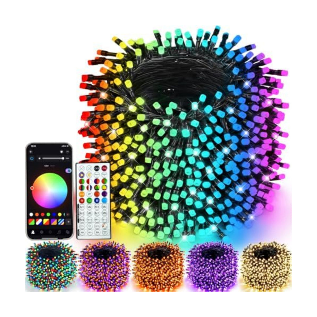 Smart Color Changing Halloween Light 264FT 800 LED Orange Purple App Remote