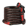 Garden Hose 50ft x 5/8", NON-EXPANDABLE Heavy Duty Hose with Nozzle | 10 Function Spray Nozzle, No Kink, Leakproof