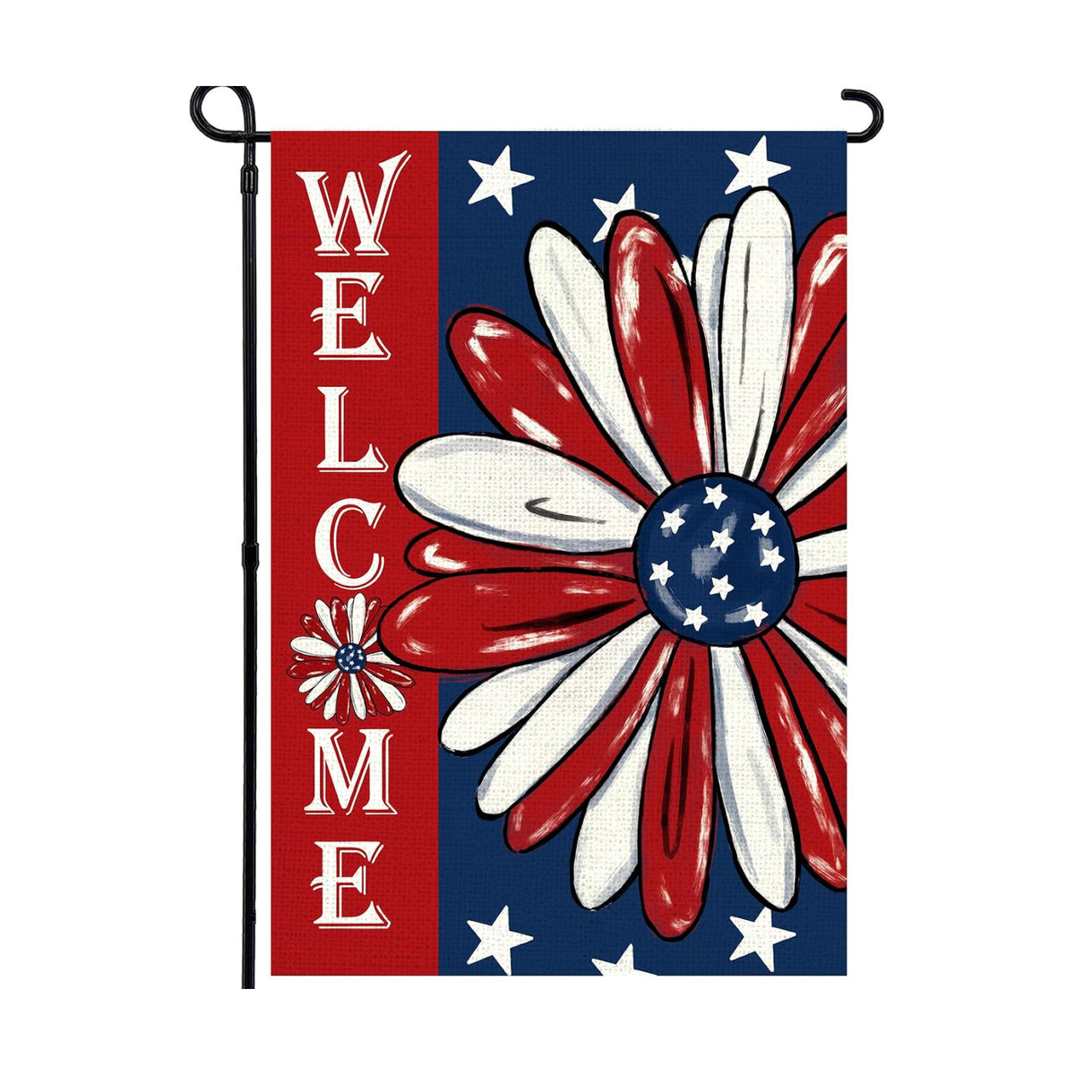4th of July Garden Flag 12x18 Inch Double Sided