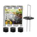 200 Pack Landscape Staples Garden Stakes 6 Inch 11 Gauge Galvanized Landscape Fabric Pins Anti-Rust Landscape Spike