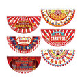 6 Pcs Halloween Circus Carnival Decor Bunting Welcome Carnival Half Banner
