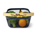 Garden Harvest Basket Dark Mesh Vegetable Hod with Bamboo Handle – Personalized Garden Basket for Harvesting Fruits