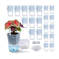 20 Pack Self-Watering Pots, 2 & 2.5 Inch Nursery Planters | Clear semi hydroponic pots with drainage holes, ideal for