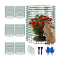 6 Pack 12x16 Inch Plant Protector Cages, Metal Garden Cages for Animals | Plant Protection with Stakes & Zip Ties