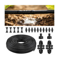 Pawfly 200 ft 1/4 Drip Irrigation Tubing, 1/4" Emitter Tubing with 6" Spacing, Polyethylene Drip Line with 24 Parts
