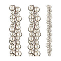 2 Pcs 6 ft Christmas Ball Ornament Garland, Glossy Champagne Gold