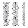 2 Pcs 6 ft Christmas Ball Ornament Garland, Mixed Silver