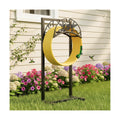 Garden Hose Holder - Upgraded Electrophoretic Coating Anti-Rust Graden Hose Storage Rack with Hummingbird Pattern Holds