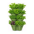 Large Vertical Planter Tower, 4 Tier Stackable Garden Planter, 16 Plant Sites, Heavy Duty Strawberry Planter, Vertical