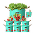 7 Pcs 25 Gallon Grow Bags, PE Plant Pots with 8 Breathable Holes | Collapsible Gardening Supplies with Drainage Holes