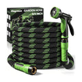 NON-EXPANDABLE Garden Hose 25 FT Water Hose with 10-Function Spray Nozzle | Yard hose Heavy Duty Steel Metal