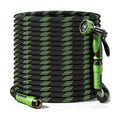 NON-EXPANDABLE Garden Hose 100 FT Water Hose with 10-Function Spray Nozzle | Yard hose Heavy Duty Steel Metal