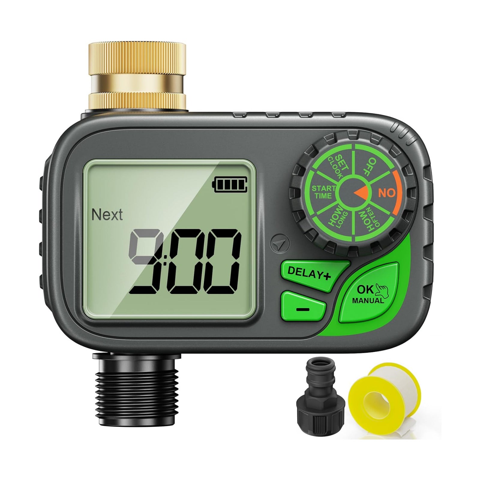 Sprinkler Timer, Digital Water Hose Timer Irrigation Controller | Programmable waterproof watering timer with rain