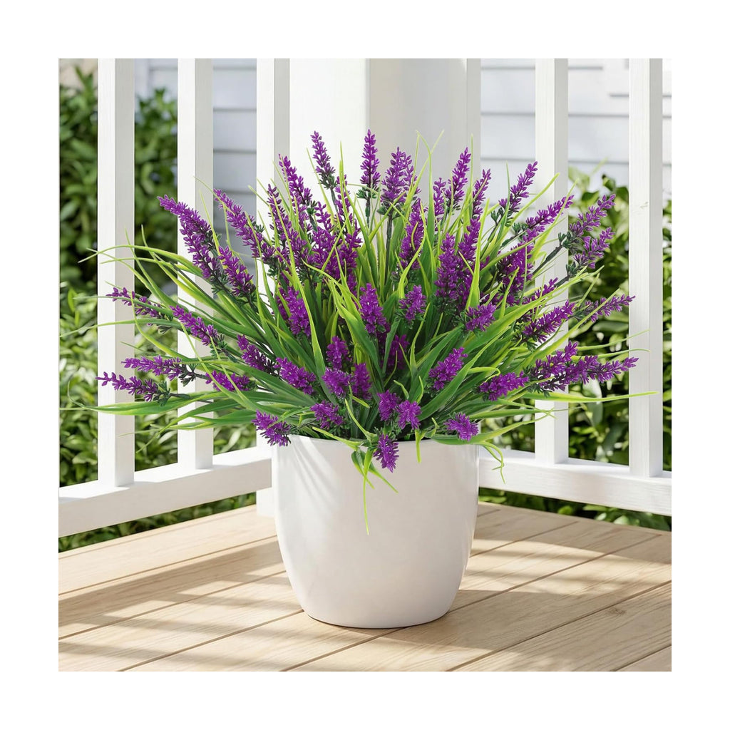 Artificial Flowers for Outdoor Planter Indoor Decor Fake Lavender Flowers
