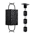 Rain Chains for Gutters Outside Black with Adapter 8.5FT 16 Cups | Square Rain Catcher Chain for Heavy Rain,Rust