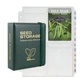 MUQING Seed Storage Organizer Binder, Flip-Top Lid Sleeves | 50 Pages + 12 Monthly Cards + 4-Season Color-Coded