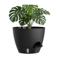Plant Pots, 1 Pack 12 Inch Self Watering Pots with Drainage Holes, Water Level Indicator Deep Reservoir, Large Planters