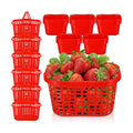 Sliner 30 Pack Berry Picking Baskets with Handle 2 Pint Plastic Strawberry Baskets for Harvesting Stackable Fruit