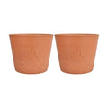 GreenShip 15 inch Large Planters for Outdoor Plants, Set of 2 | 7 gal, Large Indoor Planter, Recycled Resin & Stone