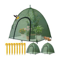 Plant Mesh Cover for Garden Protection - 37.5" x 37.5" x 27.5" Reusable Plant Tent Cage with Zipper & Stakes, Pest Guard Netting for Vegetables, Fruits, Flowers, Small Animals & Poultry 2PCS