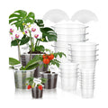 20 Pcs Clear Nursery Pots for Plant 4/6/7/10 Inch with Drainage Holes | Sturdy Transparent Plastic Planter Seedlings