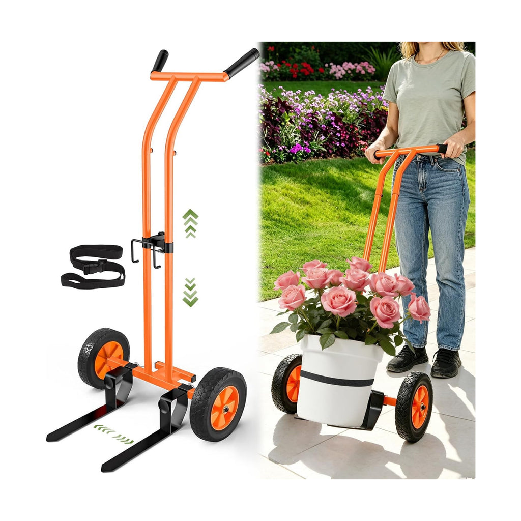 Plant Caddy with Wheels, Plant Dolly Cart, Potted Plant Mover Cart | 187LBS Heavy Duty Plant Dolly with Adjustable
