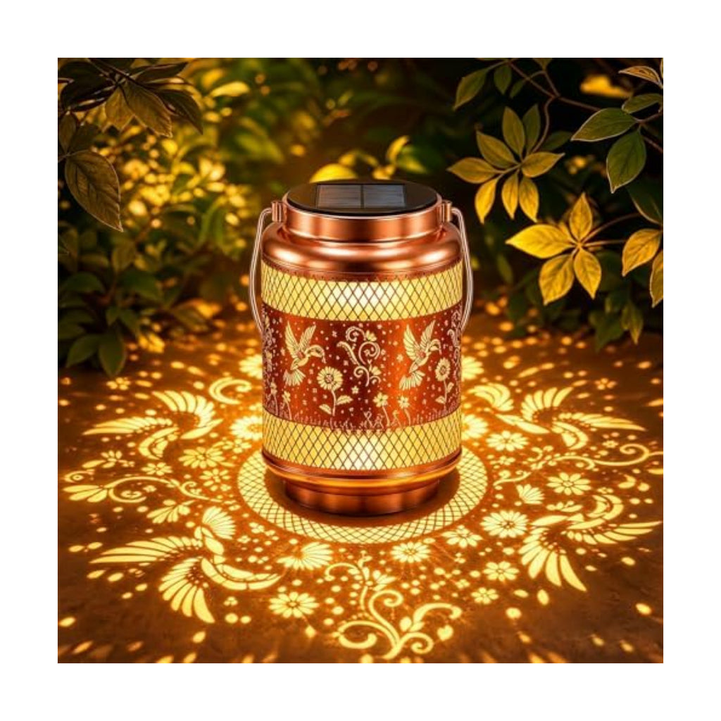 Solar Lanterns Outdoor Garden Decor- Solar Lights Waterproof Hummingbird Decorative Hanging Metal Lights Gardening Gift for Outside Yard, Patio, Backyard, Farm, Gifts for Women Mom