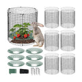 6 Pack Round Upgraded Strawberry Supports with Wire Covers Plant Protectors from Animal - All-in-One Garden Protection