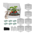 6 Set Upgraded Strawberry Protection Supports with Wire Plant Protectors from Animal Sturdy Metal Wire Plant Cages Mesh
