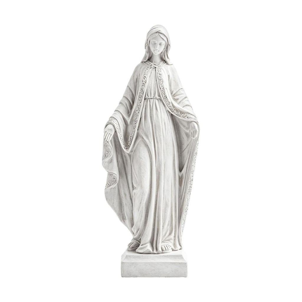 Virgin Mary Statue, 15" H Resin Blessed Mother Mary Statue | Religious Virgin Mary Statue Outdoor, Catholic Home Decor
